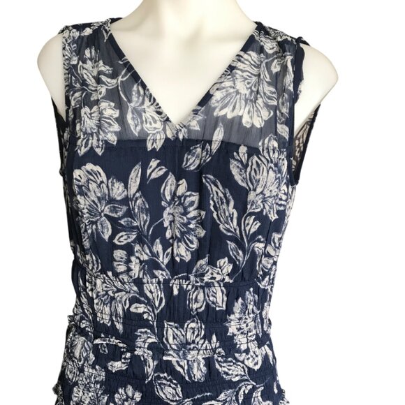 Madewell Sheer V-Neck Maxi Dress in Floral size 2 FLAWED - Picture 5 of 14